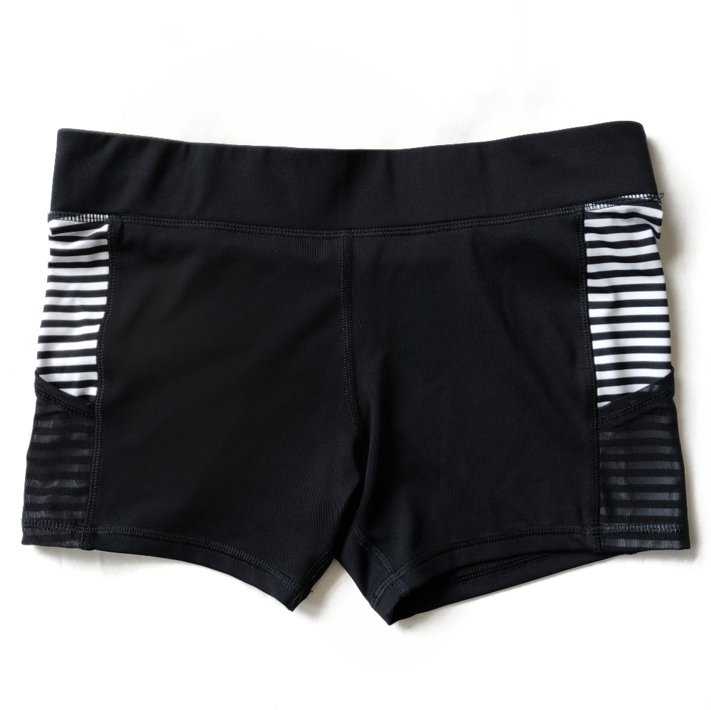 SOLD - Champion black & white compression shorts